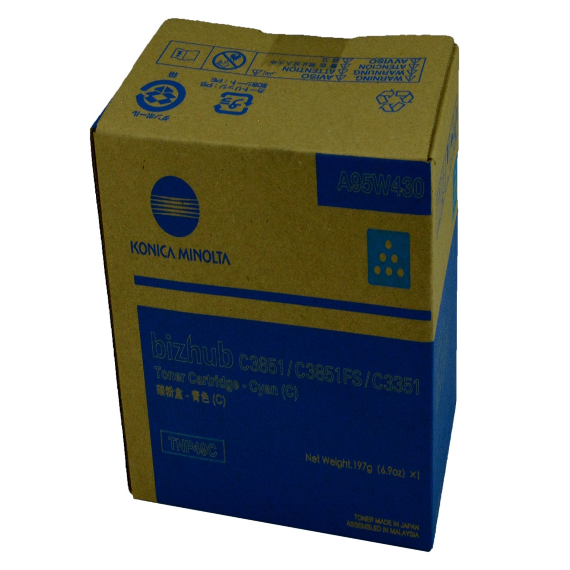 Picture of Konica Minolta A95W430 (TNP49C) Cyan Toner Cartridge (12000 Yield)