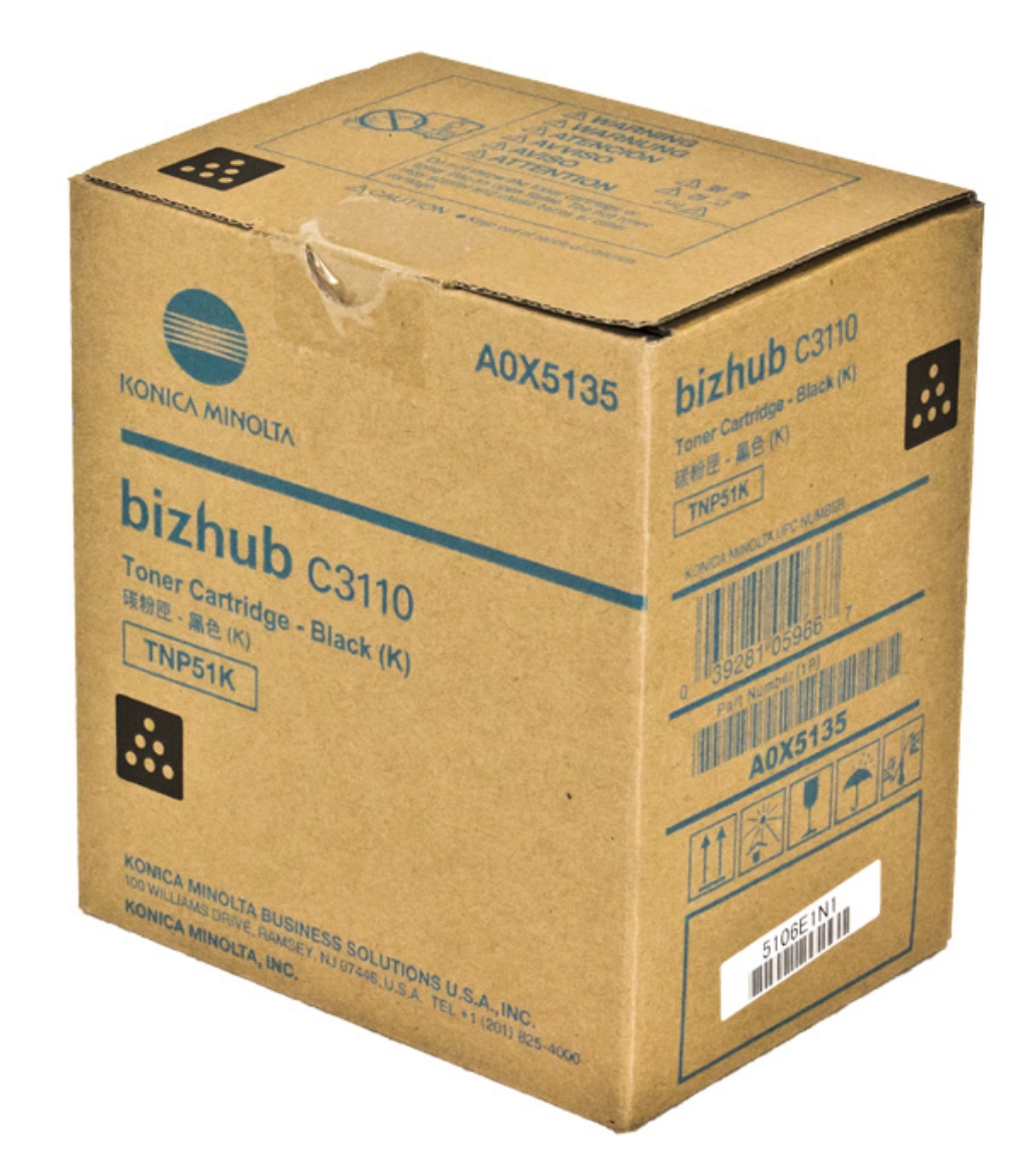 Picture of Konica Minolta A0X5135 (TNP51K) Black Toner Cartridge (6000 Yield)