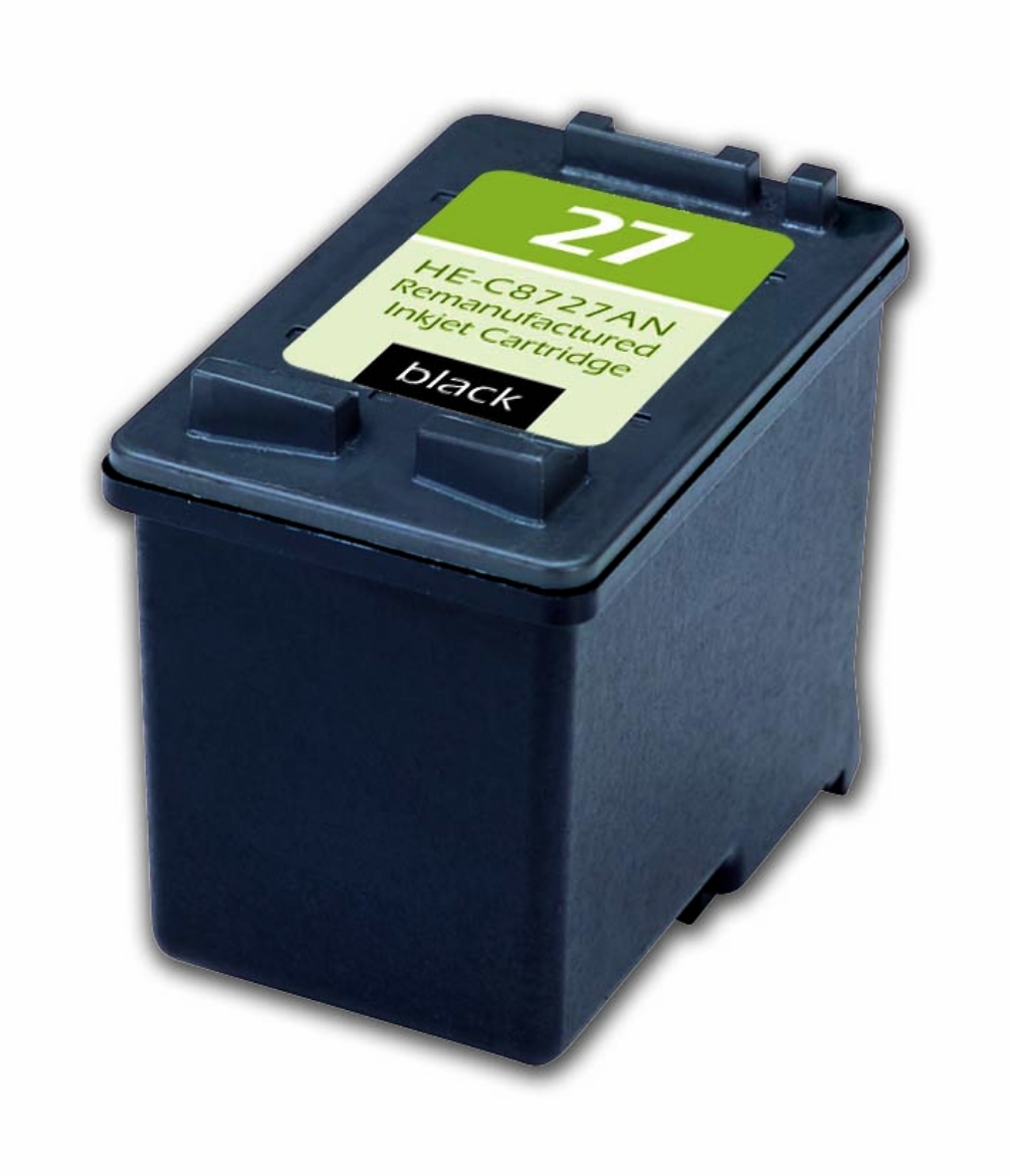 Picture of Remanufactured C8727AN (HP 27) Black Ink Cartridge (280 Yield)