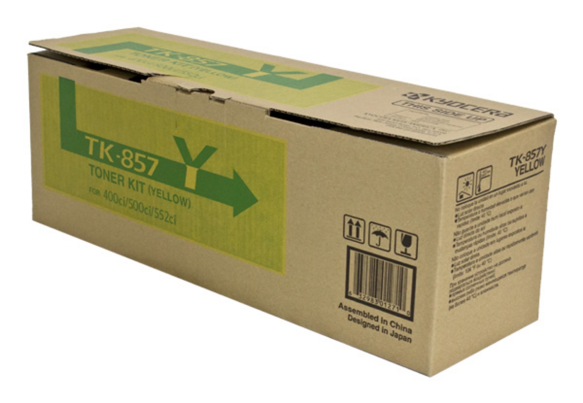 Picture of Kyocera Mita 1T02H7AUS0 (TK-857Y) Yellow Toner Cartridge (18000 Yield)