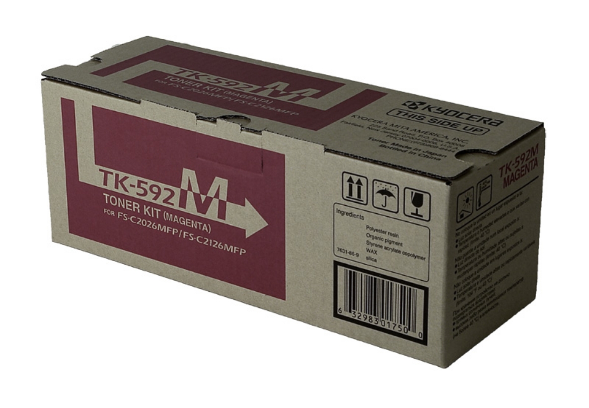 Picture of Kyocera Mita 1T02KVBUS0 (TK-592M, TK-590M) Magenta Toner Cartridge (5000 Yield)