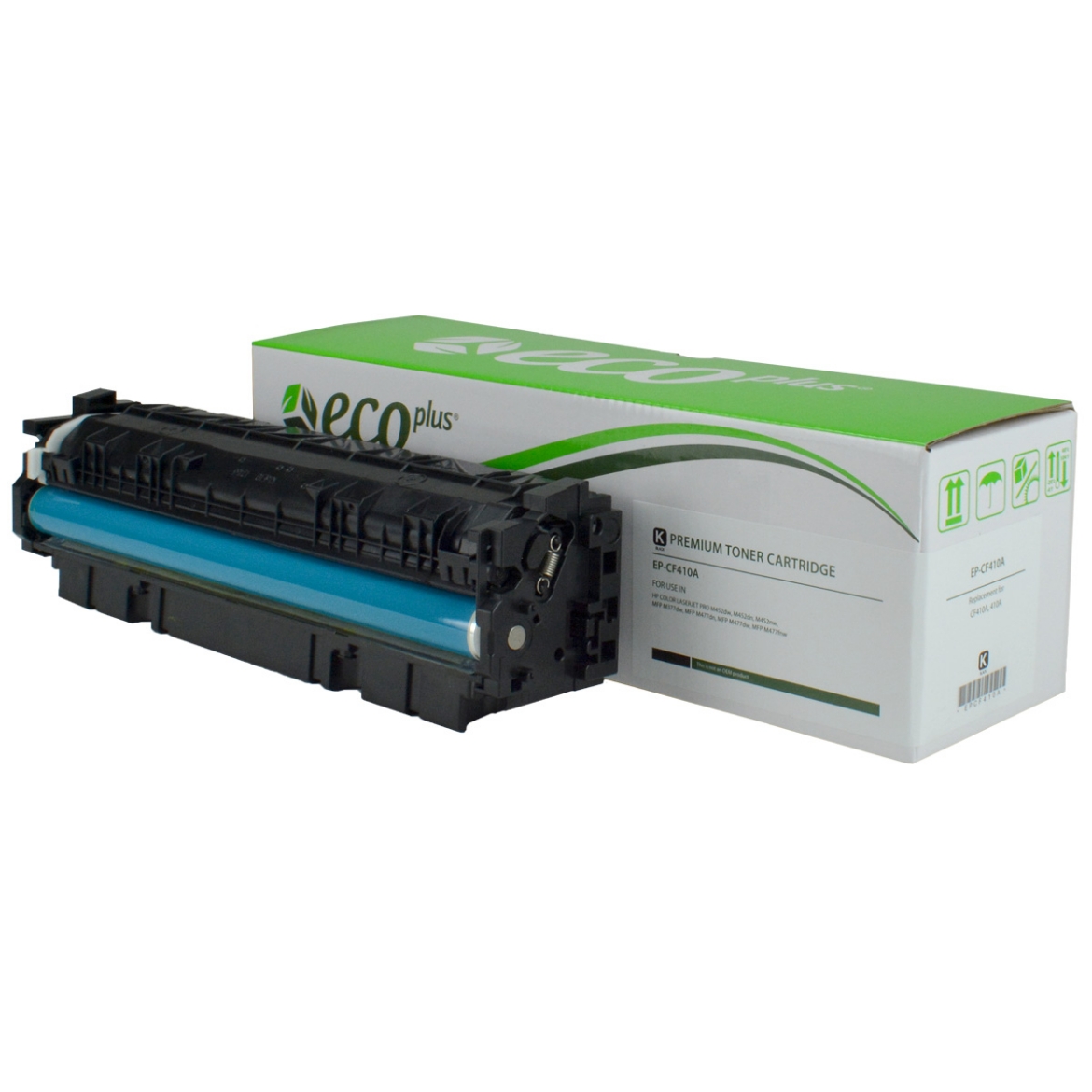 Picture of EcoPlus Reman CF410A (HP 410A) Black Toner Cartridge (2300 Yield)
